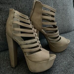 Speed Limit 98 Tan Platform Sandals